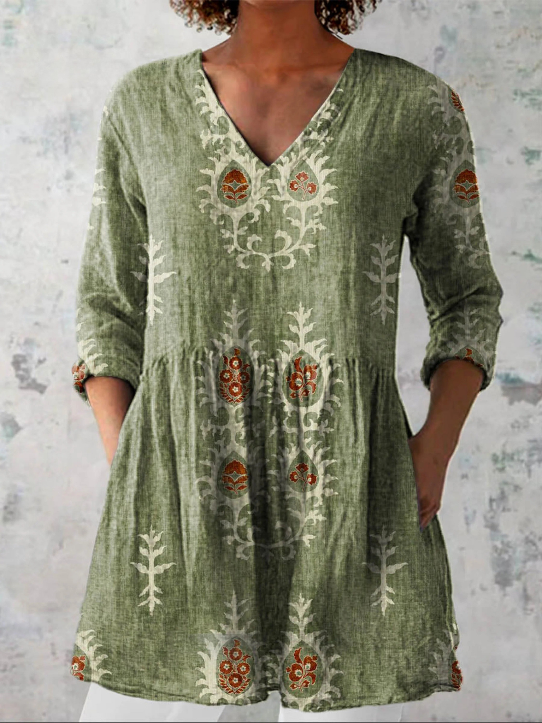 Delphina | Flowy V-Neck Blouse