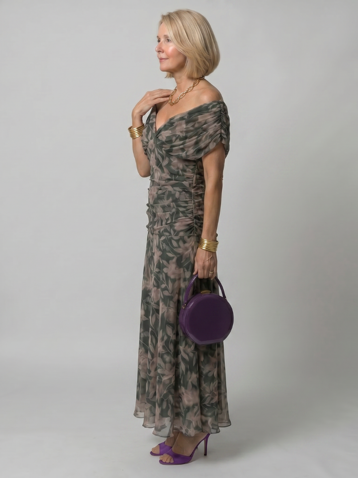 Zenaide | Off Shoulder Midi Dress