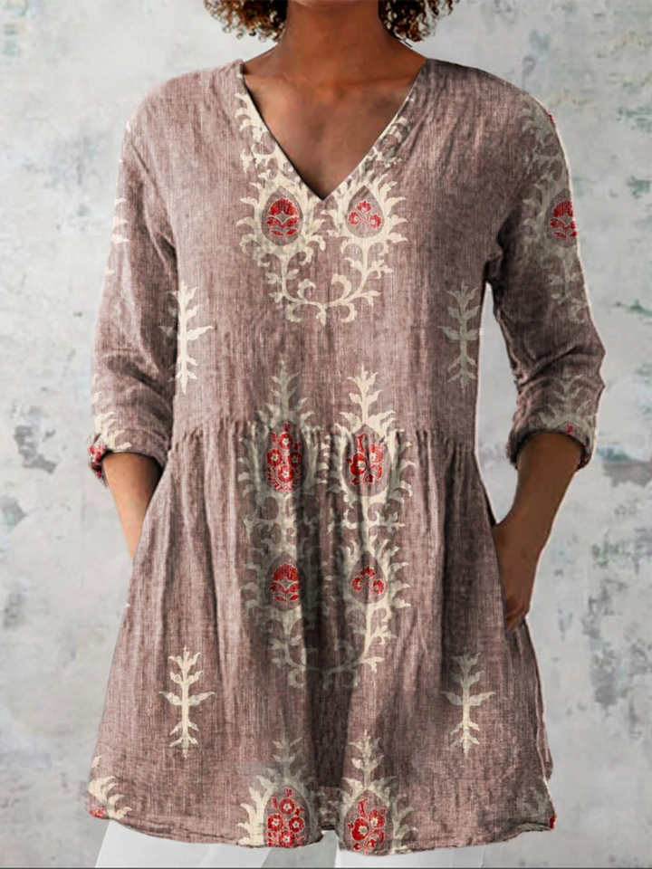 Delphina | Flowy V-Neck Blouse