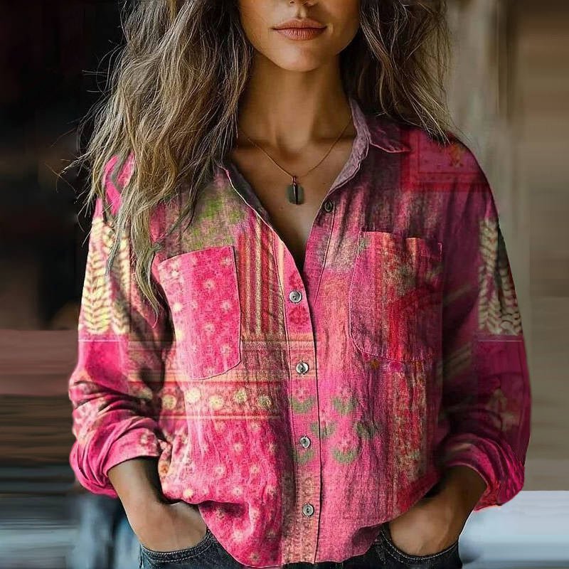 Emma | Vintage Printed Blouse