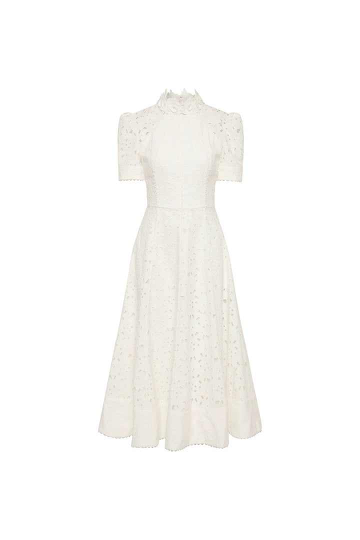 Verena | Broderie Midi Dress